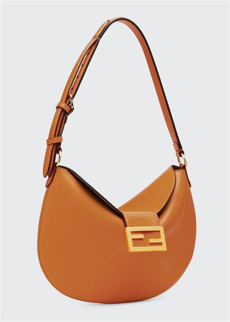 fendi croissant small shoulder bag|Fendi baguette fur bag.